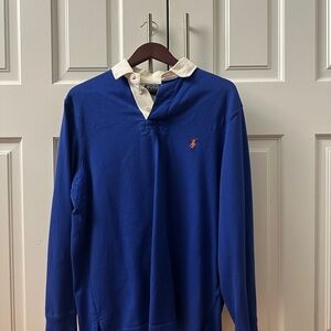 Polo by Ralph Lauren Men's Blue Long Sleeve Rugby